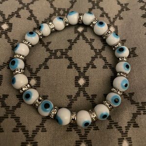 Nazar🧿evil-eye bracelet. Stretchy beaded bracelet